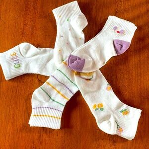 Bundle 5 Pairs of Pastel print ankle socks. Perfect for Easter Pastels. NEW